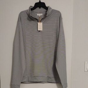 Peter Millar Gray Zip-Up Sweater